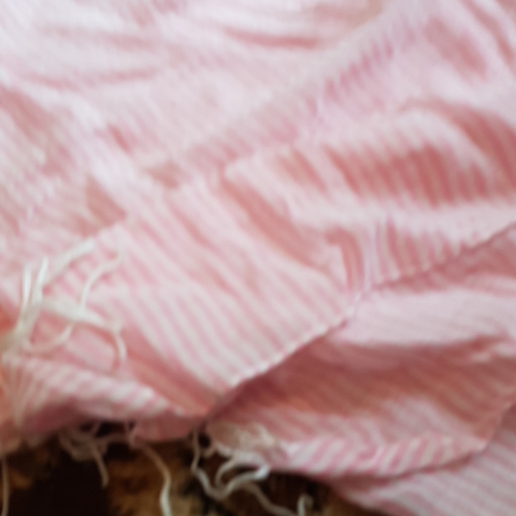 Striped cotton scarf * 3 for 15 - Picture 4 of 5